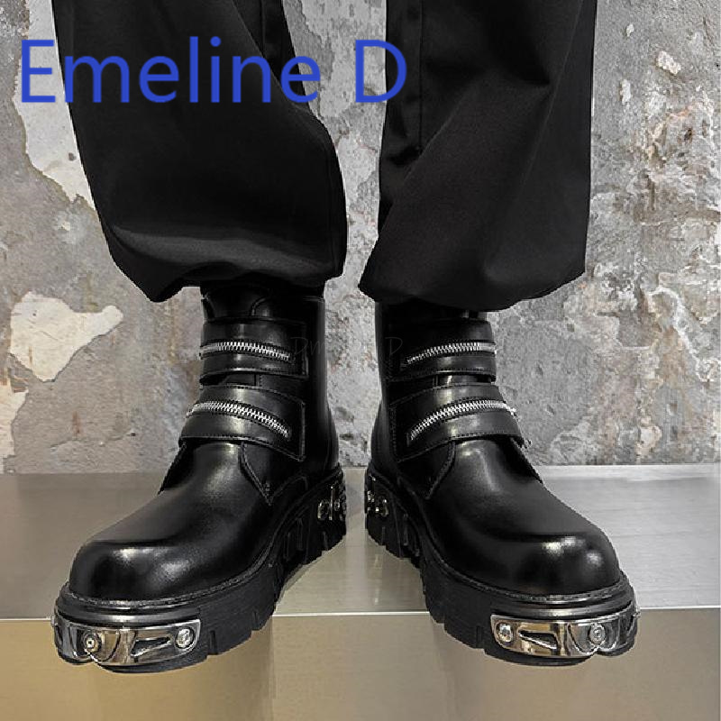 Dark Punk High Top Shoes Fashi - Men'S Shoes Increase Height recension och pris